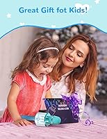 Vista 8 de Amazmic Máquina de micrófono de karaoke para niños, juguetes para niñas, micrófono Bluetooth con luz LED, regalo de Navidad y cumpleaños para niñas