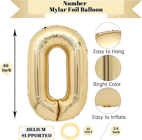Miniatura 2 de Globo dorado claro número 7