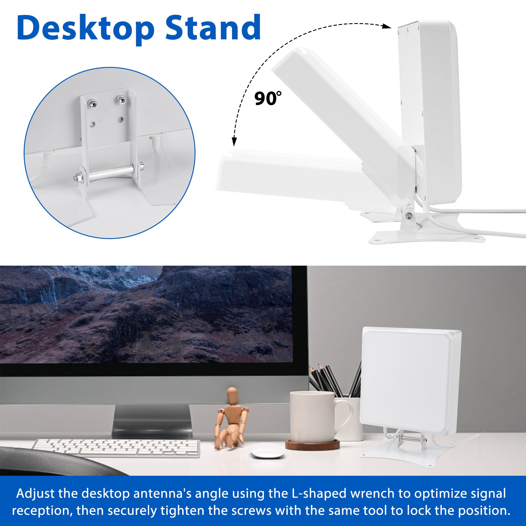 Antenna 5G/LTE/4G per router/hotspot/gateways | 7 dBi ad alto guadagno | antenna direzionale MIMO | cavo SMA da 3 m + adattatore TS9 | interno ed esterno