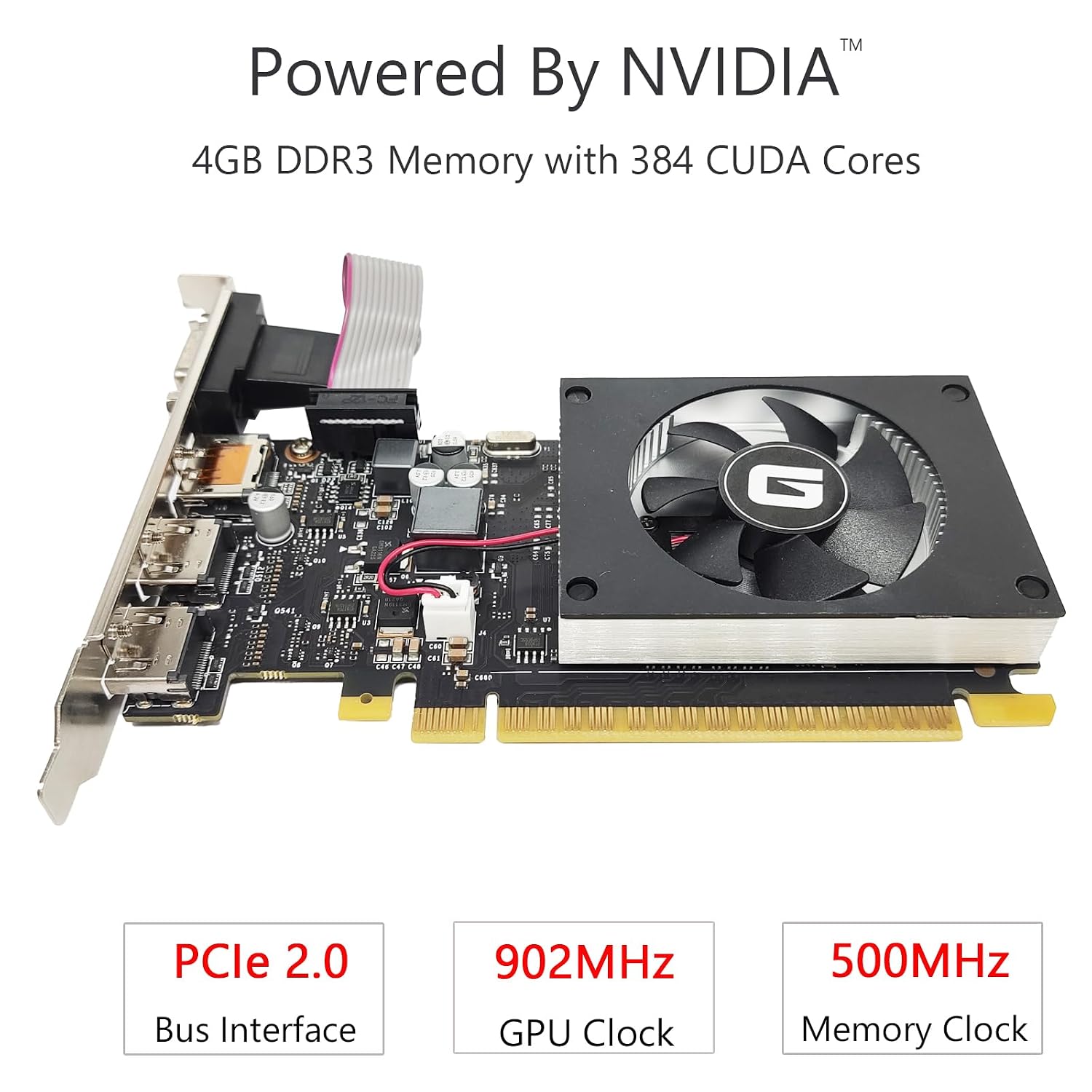 71KYX4ejpRL._SL1500_ Glorto GeForce GT 730 4G Low Profile Graphics Card, 2X HDMI, DP, VGA, DDR3, PCI Express 2.0 x8, Entry Level GPU for PC, SFF and HTPC, Compatible with Windows 11