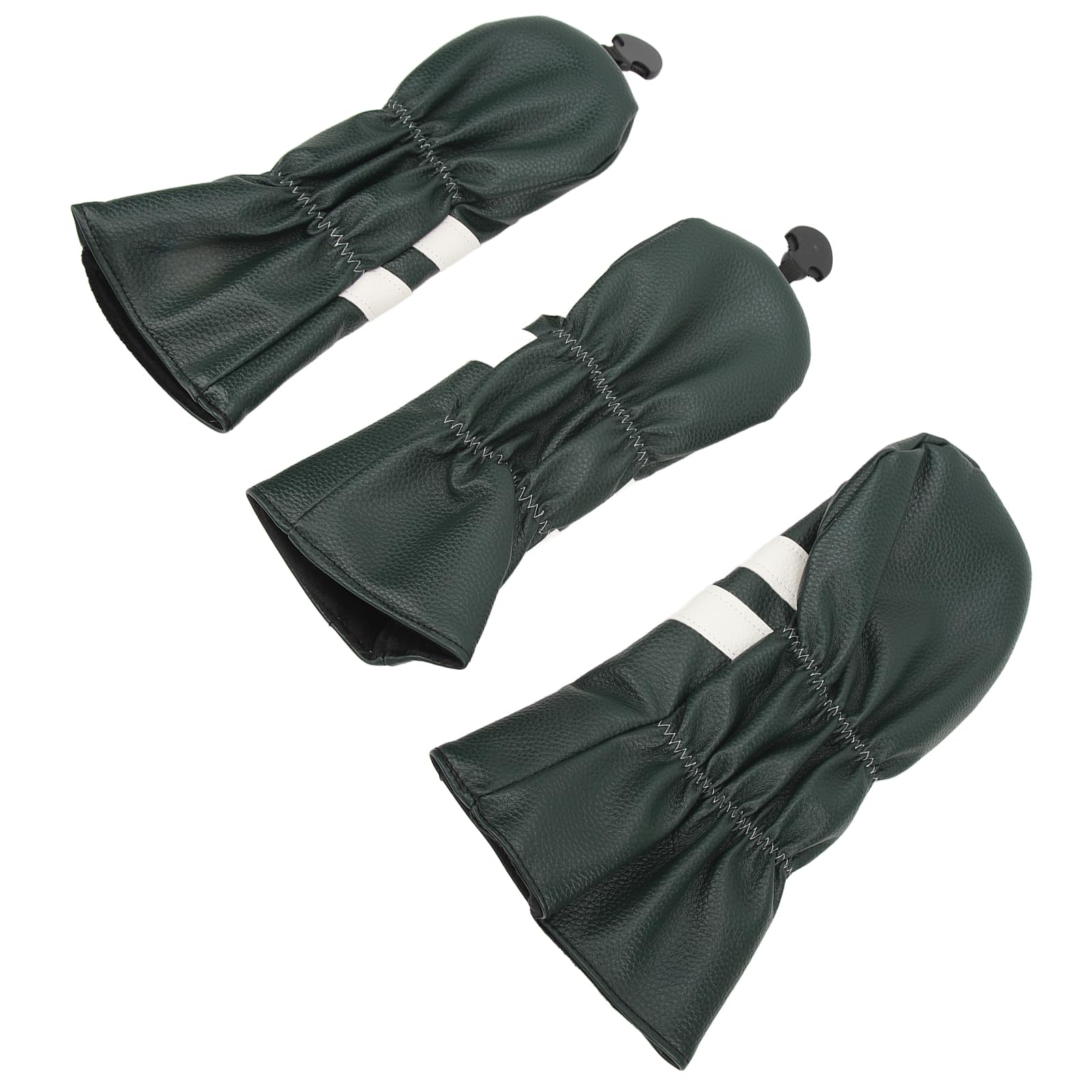 Premium Golfschläger-Schlägerhauben-Set, 3-teilig, PU-Leder, Driver, Fairway-Holz, Hybrid, rotierende Nummernschilder, Schlägerschutz für Golfer
