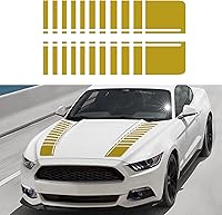 Vista 9 de Calcomanía de vinilo con diseño de rayas de estilo deportivo modificado para el capó del coche, calcomanía de carreras, accesorios de decoración