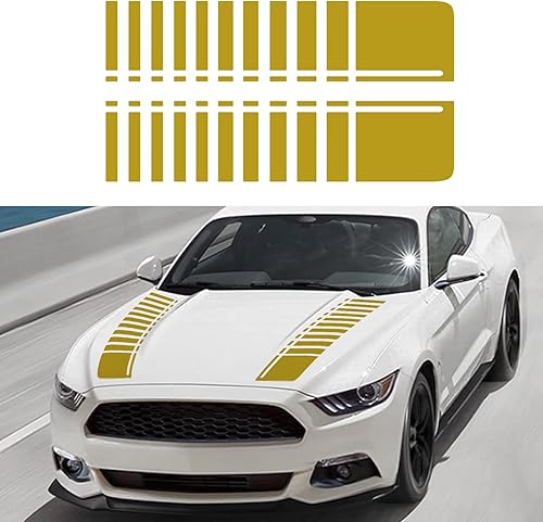 Miniatura 9 de Calcomanía de vinilo con diseño de rayas de estilo deportivo modificado para el capó del coche, calcomanía de carreras, accesorios de decoración
