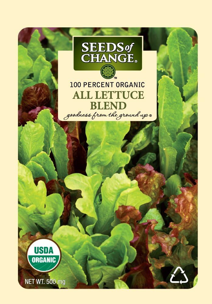 Seeds of Change 05944 Organic All Lettuce Mix Seeds : Vegetable Plants : Patio, Lawn & Garden