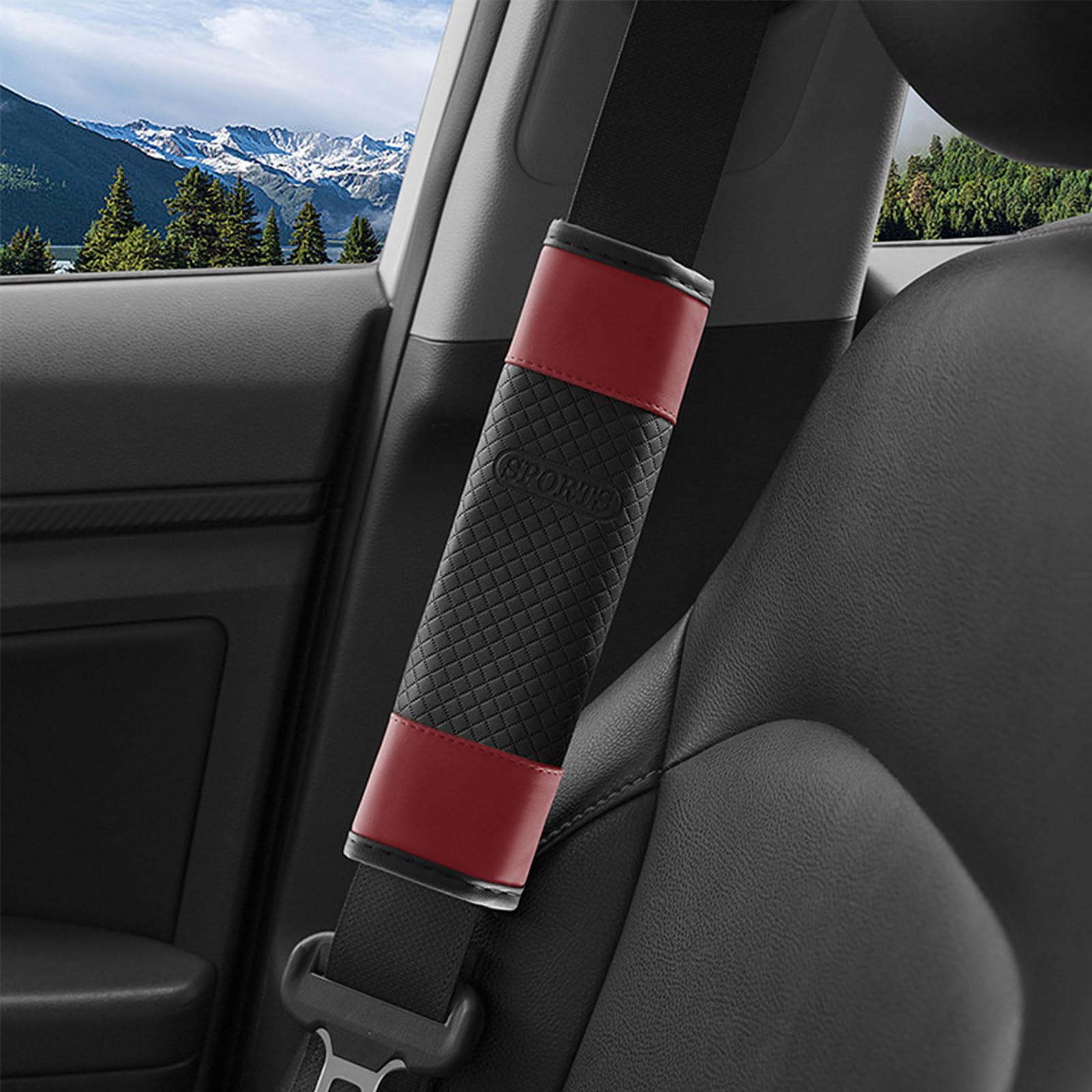 2 fundas universales para cinturón de seguridad, se adapta a todos los automóviles, protege la conducción del cuello y los hombros