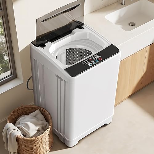 Miniatura 2 de TABU Juego combinado de lavadora y secadora, lavadora compacta de 18 libras completamente automática con 10 programas de lavado y secadora compacta