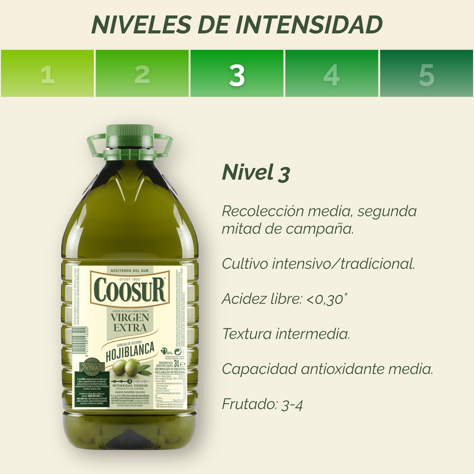 Aceite de Oliva Virgen Extra Hojiblanca 3 Litros