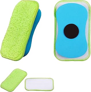 1Pc Chalkboard Eraser - Washable Reusable Microfiber Eraser Cleaning Chalk/Markers/Duster Tool in Home Classroom Office Attached 2 Pcs Microfiber Cloth WP0301