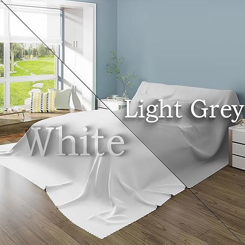 Miniatura 4 de SIELUNO Funda protectora contra el polvo de muebles para cama, tamaño King, protector de colchón, sábanas planas, funda protectora de muebles