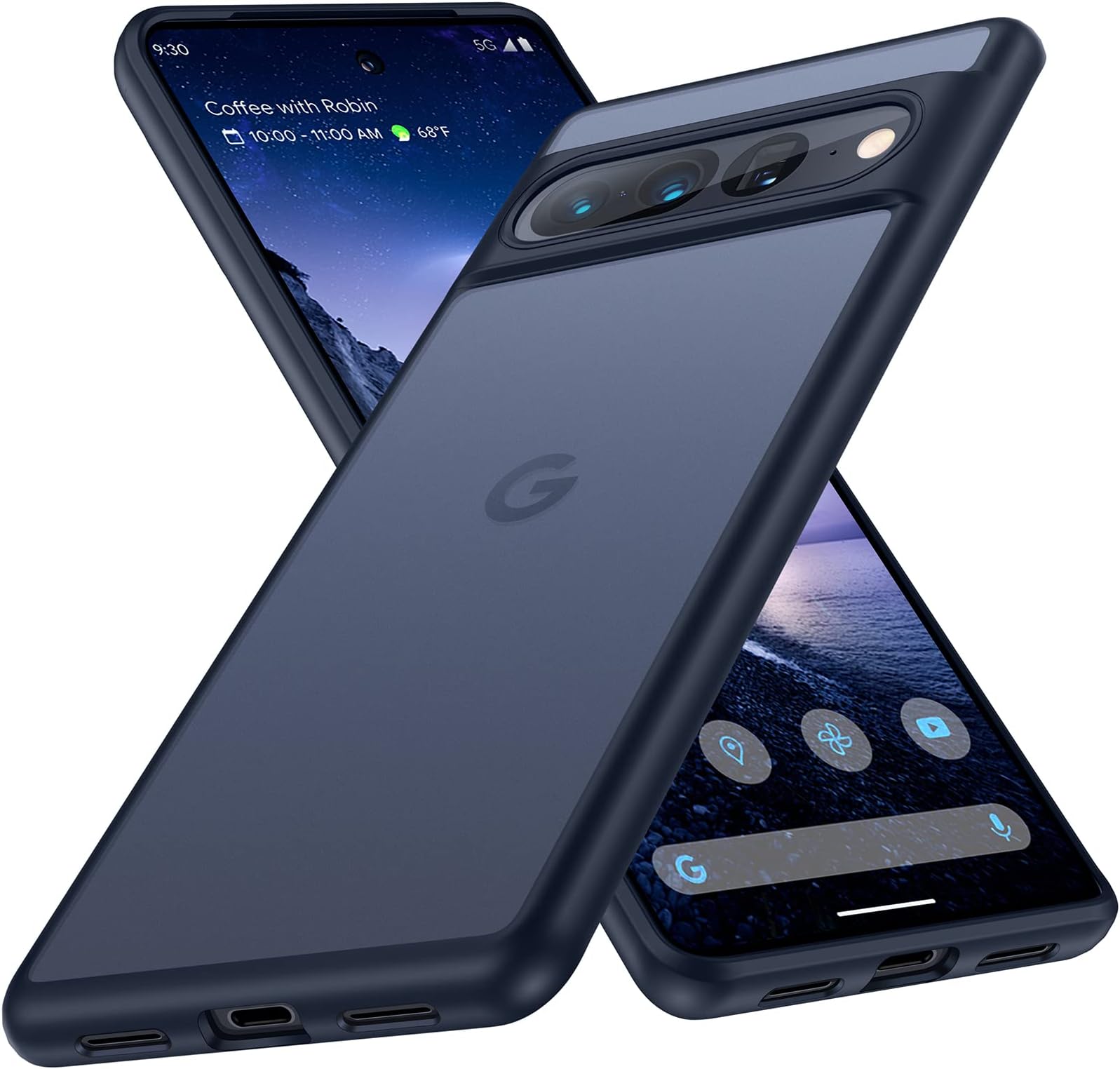 Humixx Shockproof Designed for Google Pixel 7 Pro Case [Military Grade Drop Tested] [Ultimate Silky Touch] Translucent Hard Back Protective Slim Thin Matte Black Phone Cases for Pixel 7 Pro 5G 6.7”