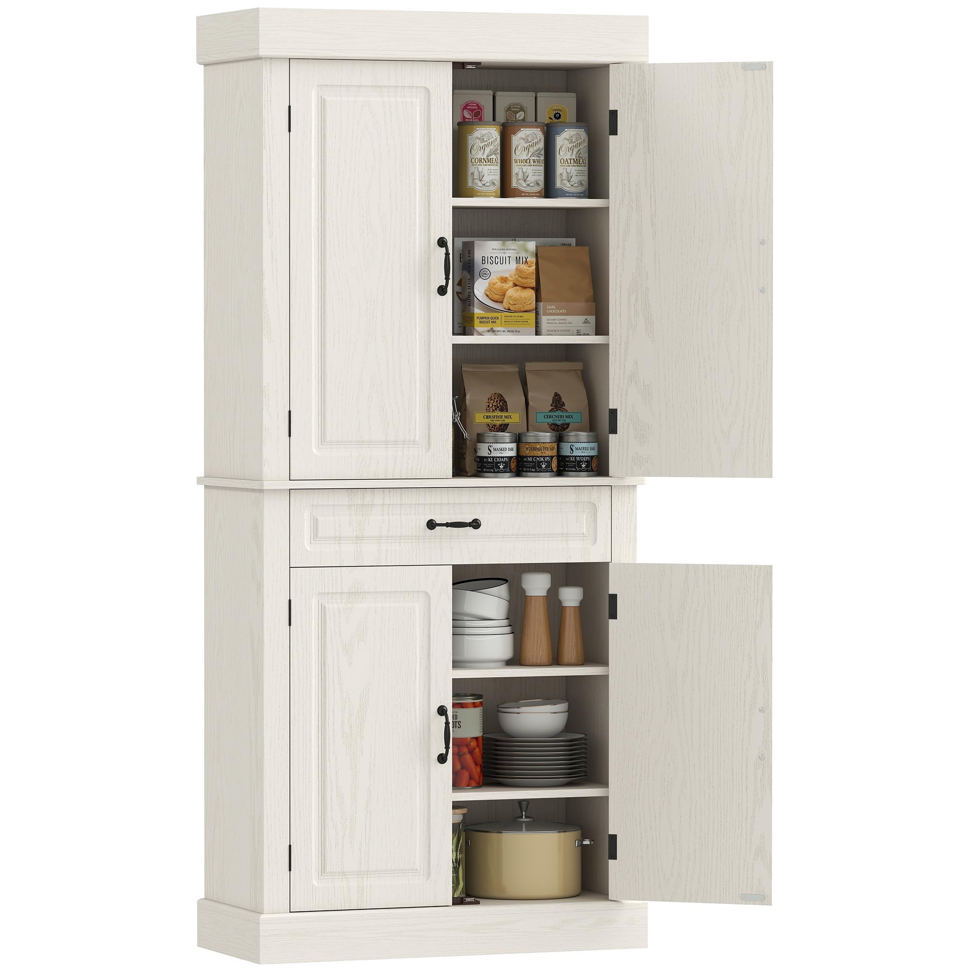 B&Q -  Tall Freestanding Kitchen Pantry Cupboard With DrawerWhite