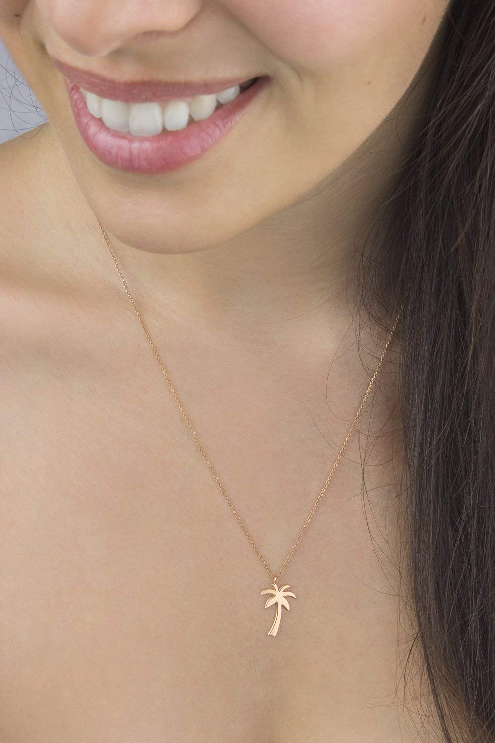 Gold Palm Tree Charm, 9K 14K 18K Gold 