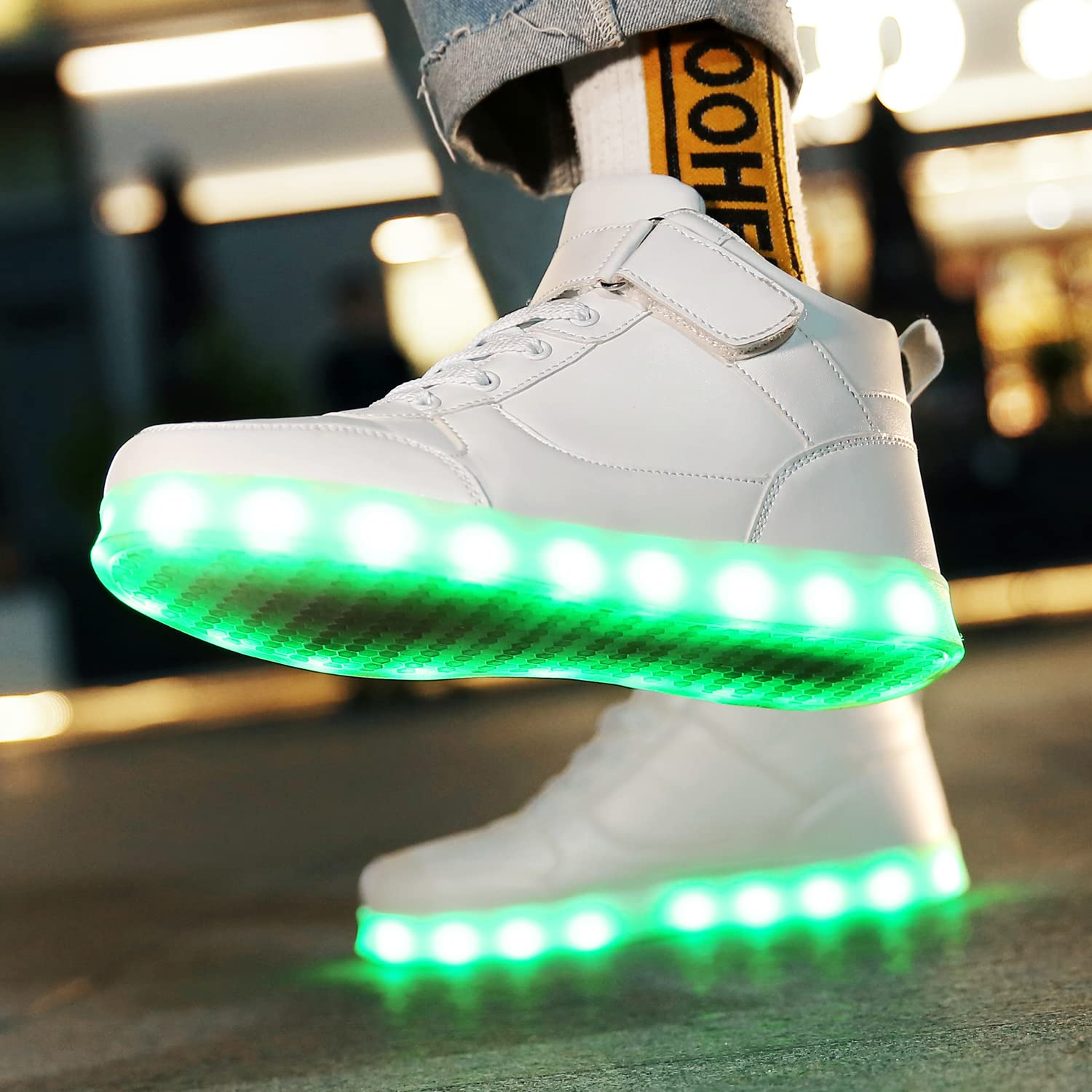 Kids Light up Shoes Led Sneakers USB Charging Flashing Trainers for Boys Girls High Top Sneakers