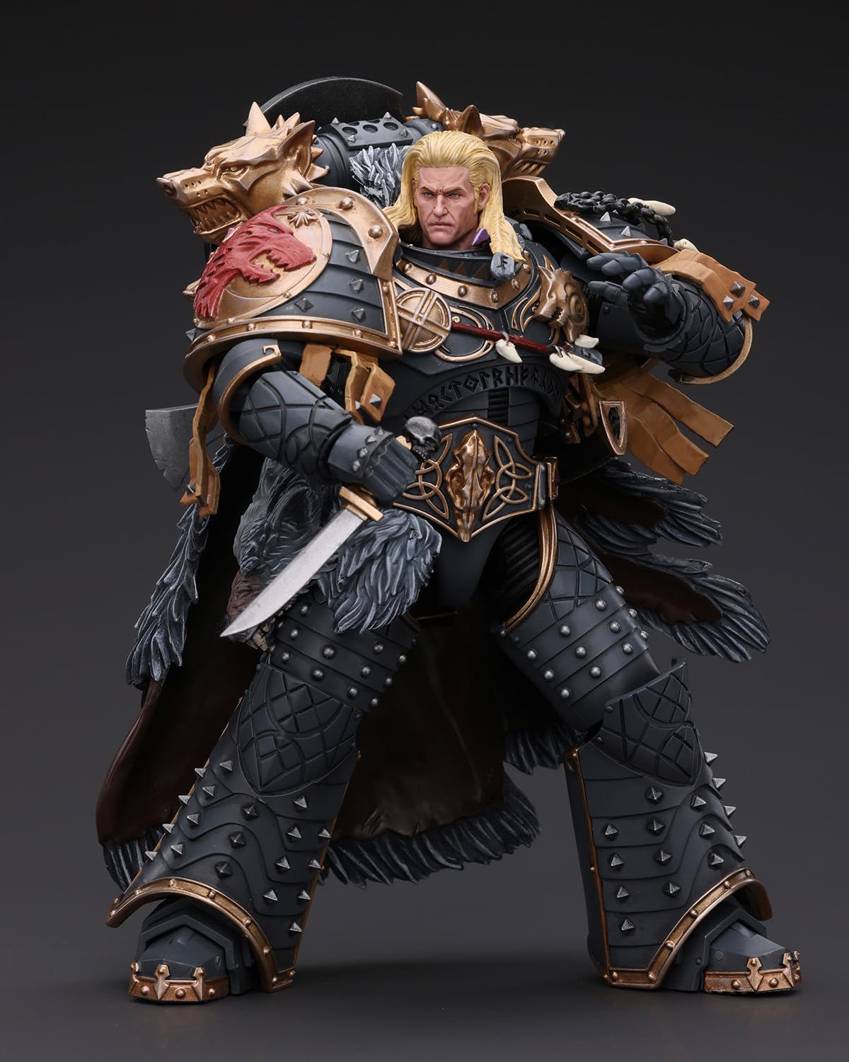 GWTCTOY JoyToy Warhammer 40K Genuine License 1:18 Action Figure, Space Wolves Leman Russ Primarch of The VIth Legion - Image 2