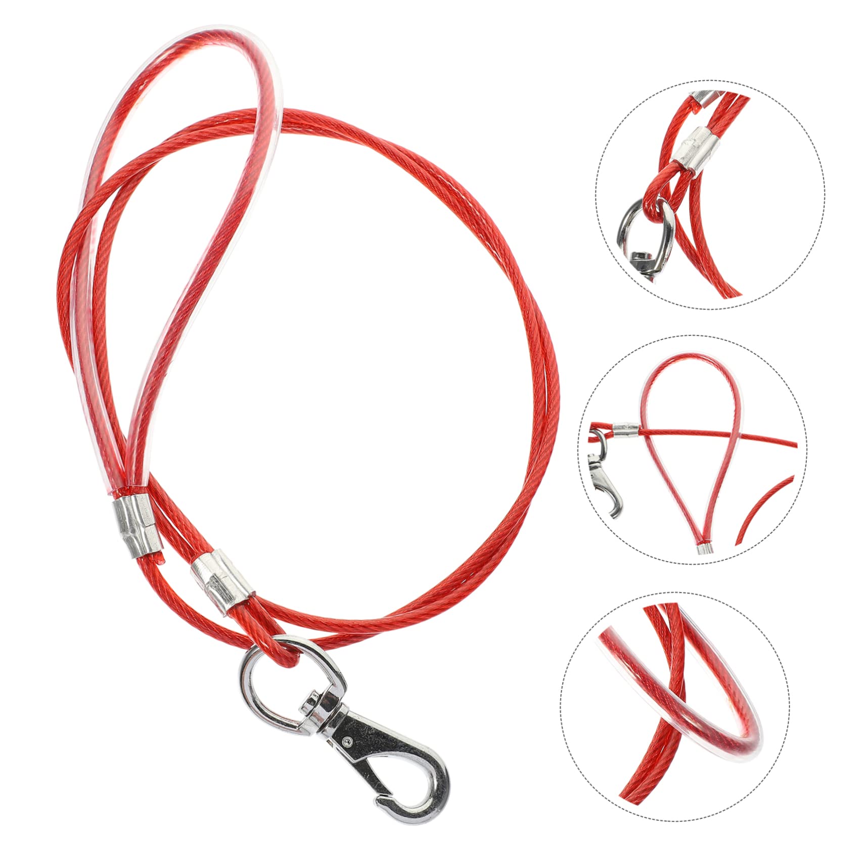 Sosoport 4pezzi Guinzaglio Per Cani Acciaio Resistente Agli Strappi Antimasticabile Accessorio Sicuro Per Passeggiate Quotidiane e Attività All Aperto