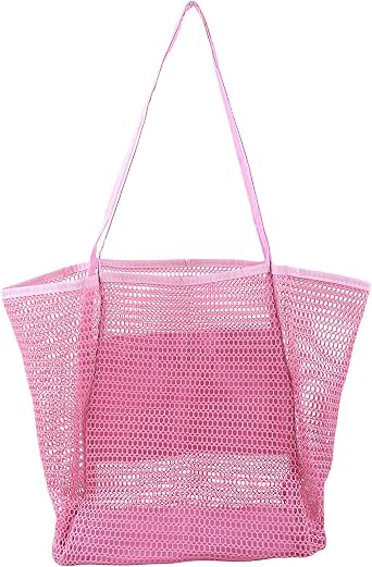 Mesh Beach Tote Womens Shoulder Handbag,Elegant Beach Tote Bag,Stylish and Lightweight Summer Essential
