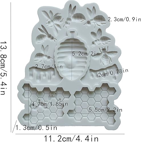 Miniatura 2 de ZHUOJIE Molde de silicona de panal de abeja para fondant, decoración de tartas de chocolate, utensilios de cocina para baby shower, cumpleaños de