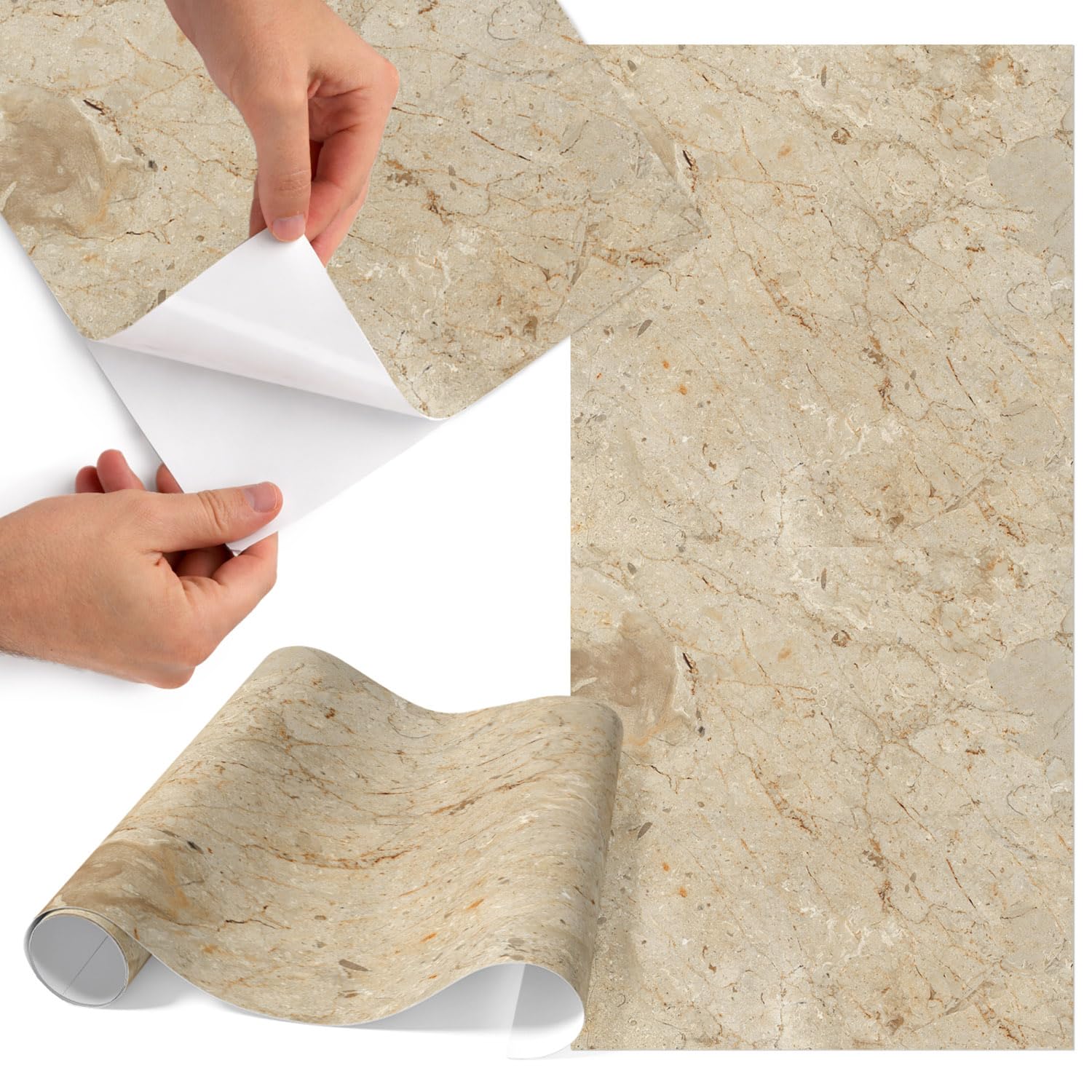 Vinilo Adhesivo Impermeable de Mármol Mate para Proteger y Forrar Armarios