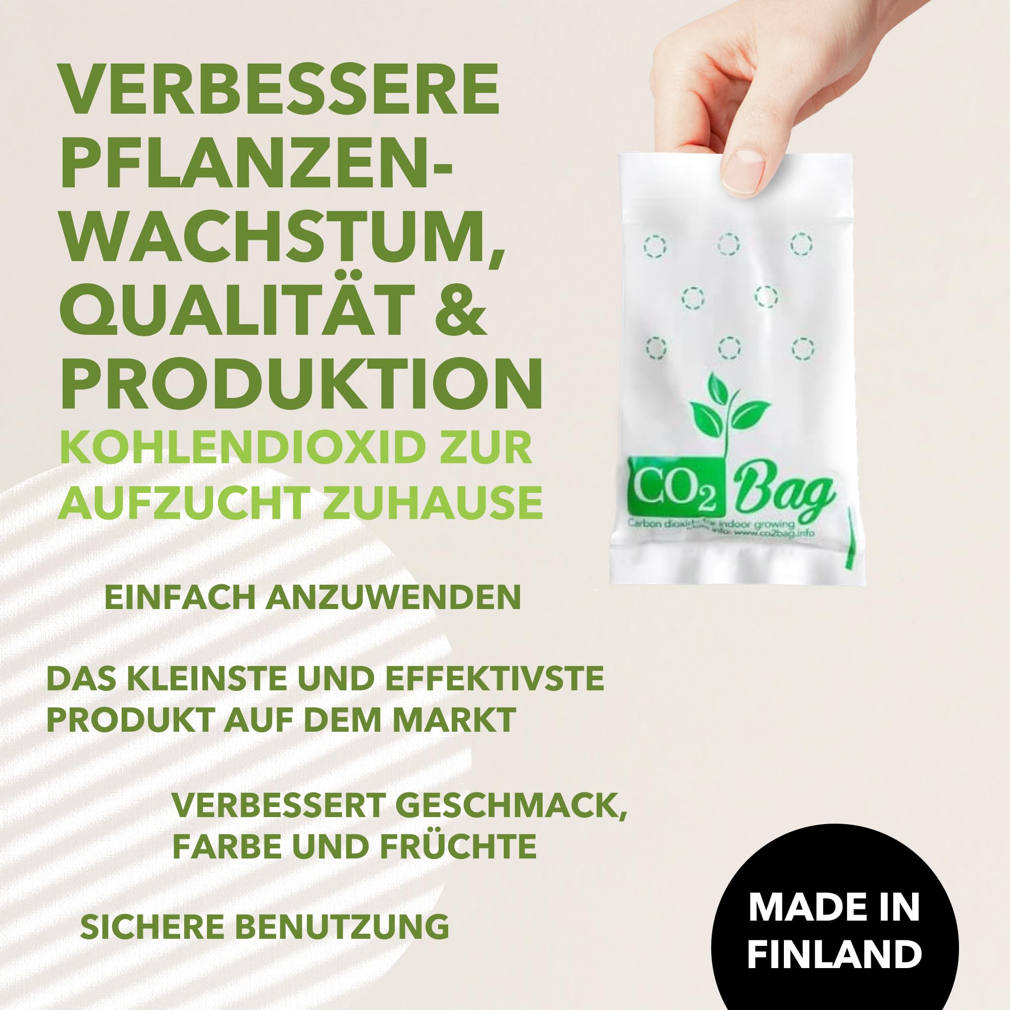 CO2bag Pour une croissance vigoureuse des plantes (lot de 2 - taille M) - Améliore le goût, la couleur et le rendement de la récolte - Compact, sans entretien et sans danger - Pour les serres jusqu'à
