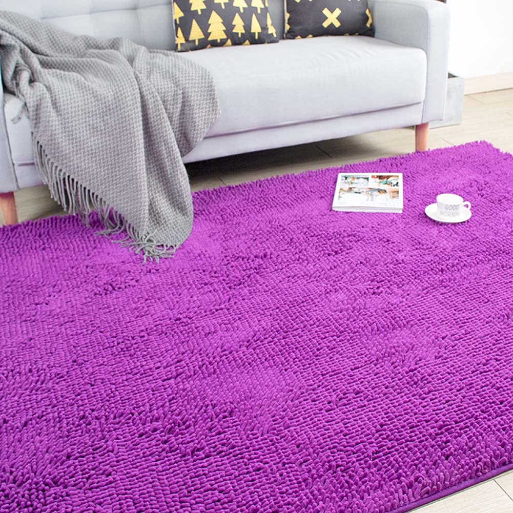 Tapis de salle de bain extra large en chenille ultra doux, antidérapant, résistant à l'eau, pour salle de bain, chambre à coucher, cuisine - 80 x 160 cm - tapis de sol confortable