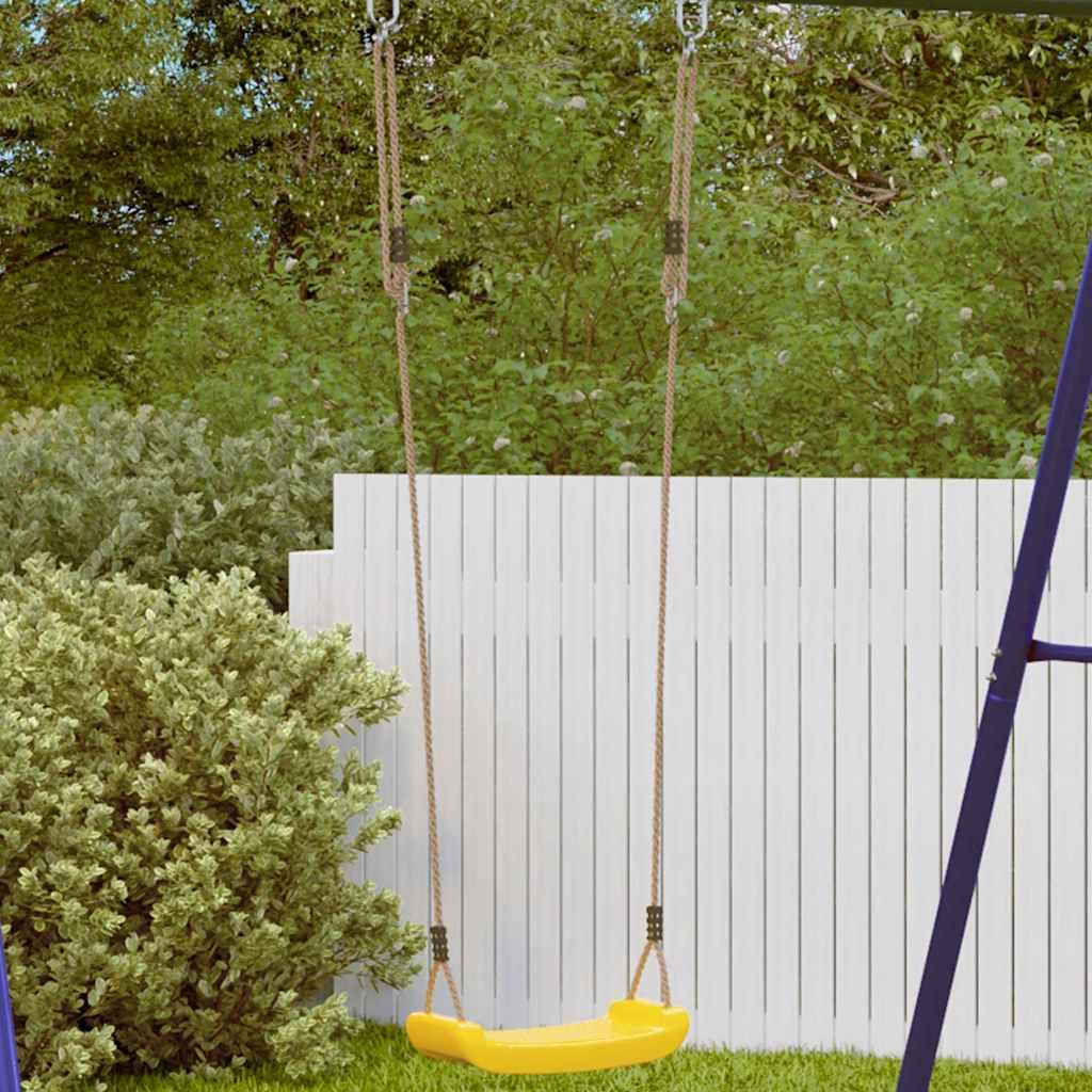 Columpio ajustable de polietileno amarillo para parque infantil exterior 8