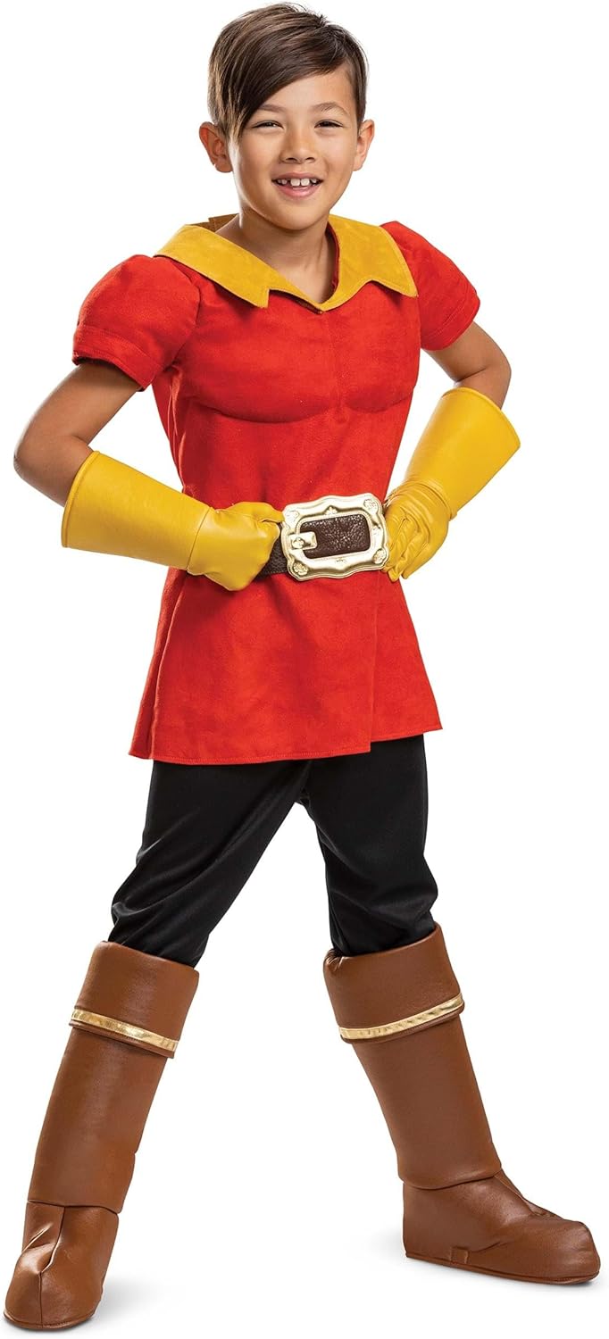 Gaston Costume, Official Disney Beauty and the Beast Deluxe Kids Costume, Size (7-8)