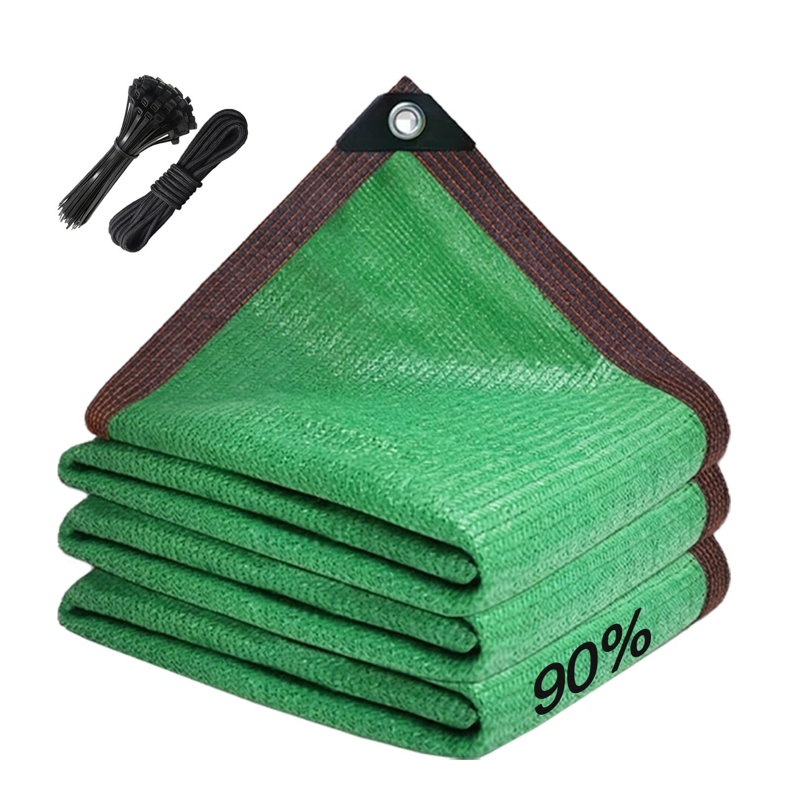 Filet D'Ombrage de Plantes, Filet Protection Solaire 90% UV Tissu D'Ombrage avec œillets, Vert Toile Ombrage Coupe-Vent for La Couverture VéGéTale/Jardin/Pergola/Patio Lawn/Pet House