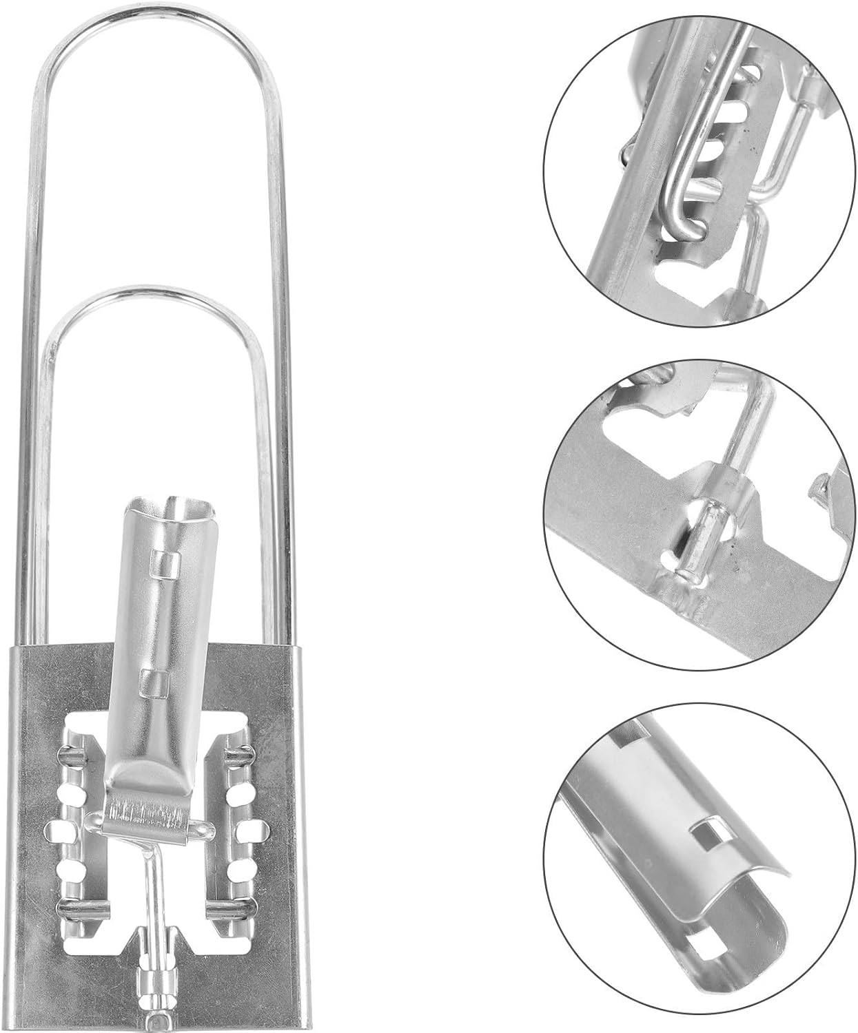 Homoyoyo Stainless Steel Dust Mop Frame Support with Rust-Resistant Metal Flat Mop Frame for Quick and Efficient Cleaning for Household and Commercial Use