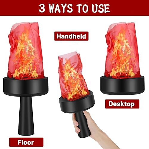 Miniatura 4 de Fuego falso 3D recargable por USB, luz de fuego falsa portátil, luz de llama falsa eléctrica, lámpara de llama falsa, fogata eléctrica de Halloween,