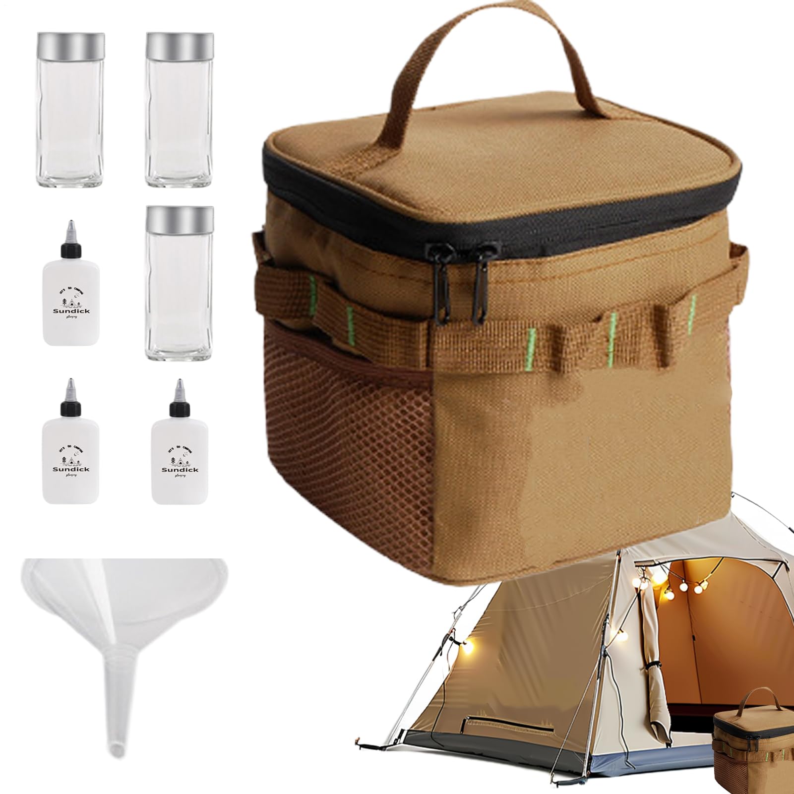 Contenedor para Especias de Camping Set Organizador Impermeable Para 6
