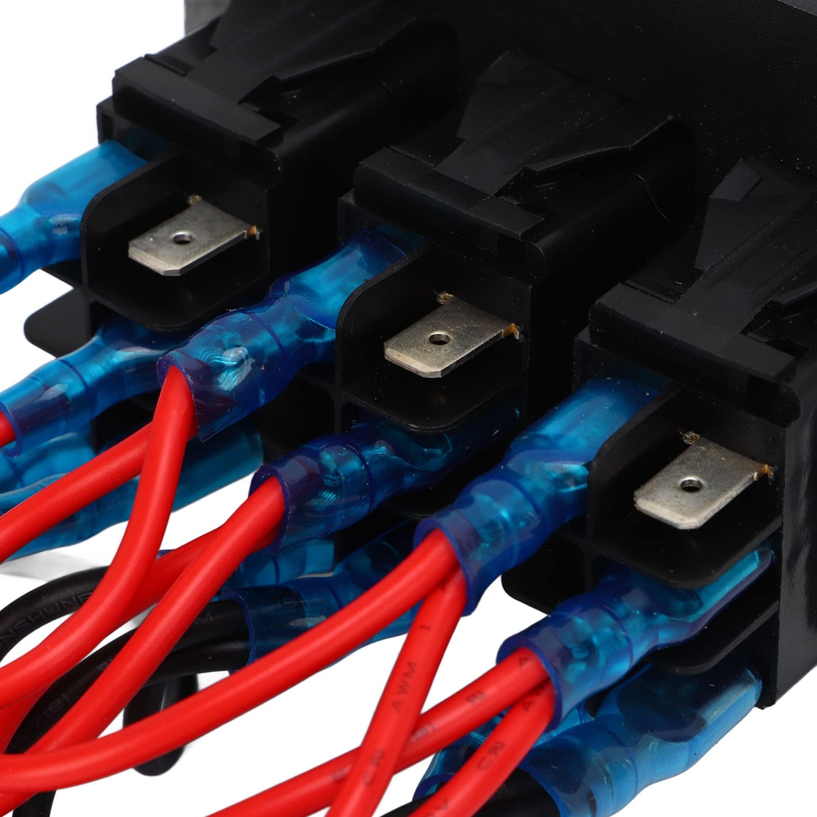 Ausla Panneau de Commutation à 3 Gangs PP en Aluminium, Panneau de Commutation DC12V 24V IP65 LED Rouge étanche pour Voiture Bateau RV Camion Commandes Barre Lumineuse Phare Feu Arrière