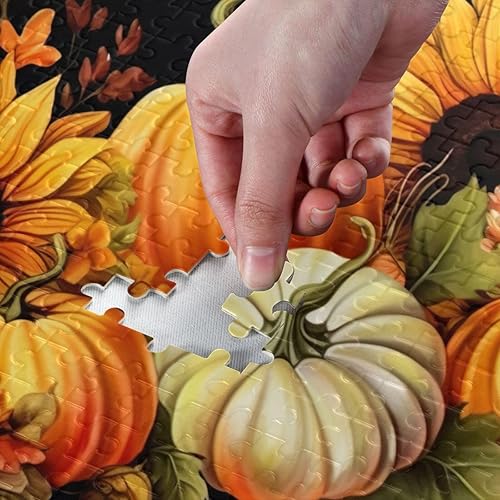 Miniatura 4 de Pumpkin Fall Jigsaw Puzzles 500 Pieces for Adults,Learning Educational Puzzles,Difficult and Challenge Families Toys with Mesh Storage Bag 2011709