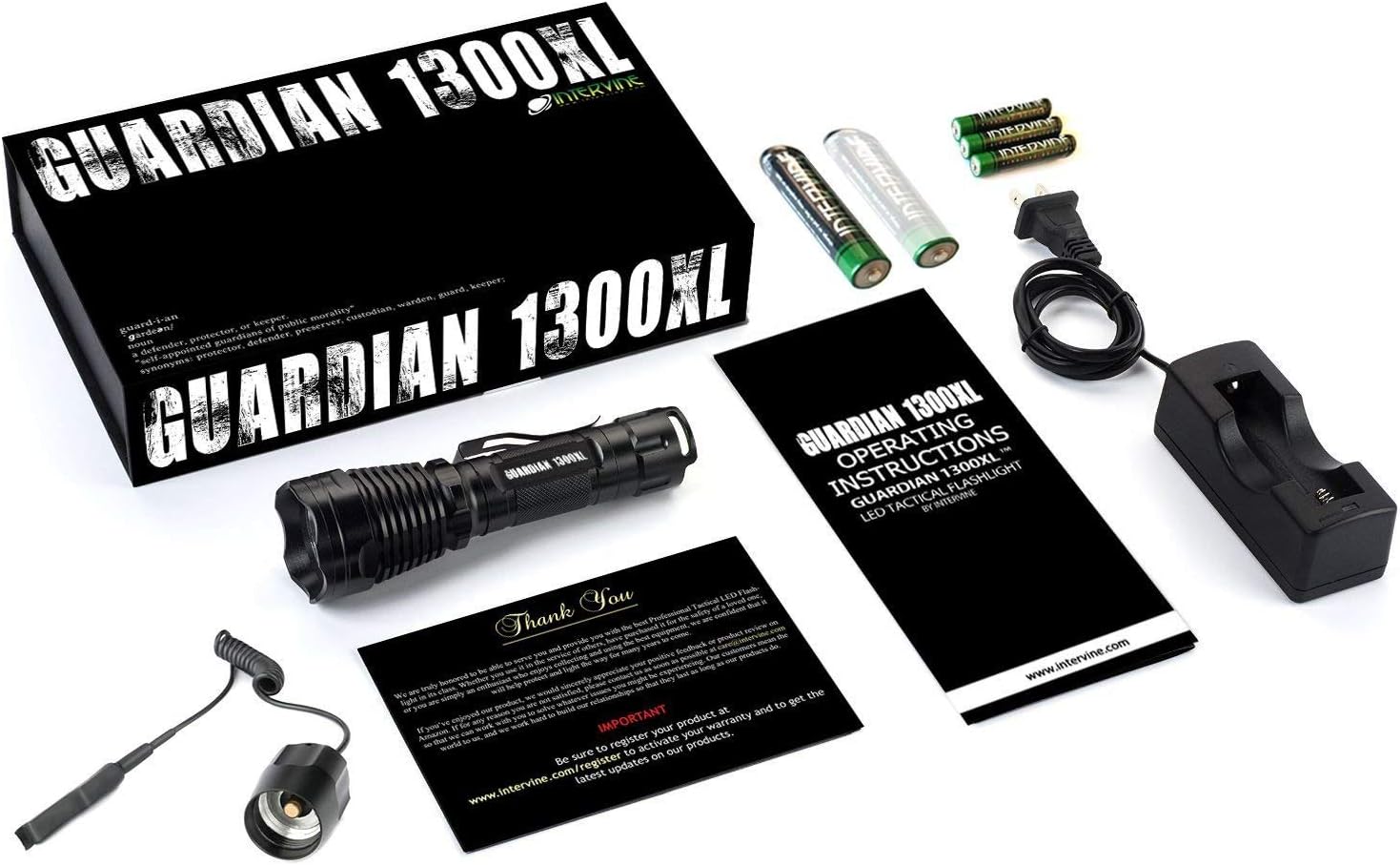 Internova Guardian Rechargeable Tactical Flashlight Photo