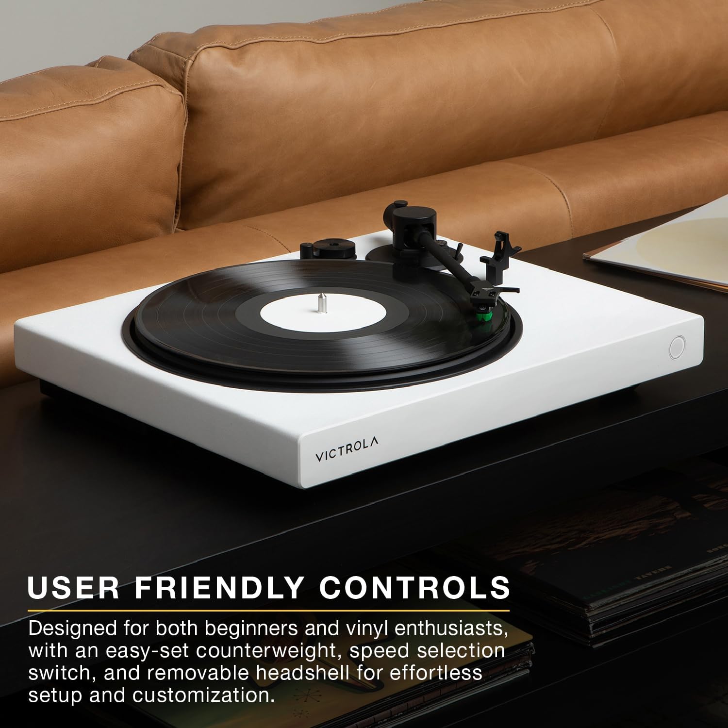 Victrola Wave Turntable with user-friendly controls