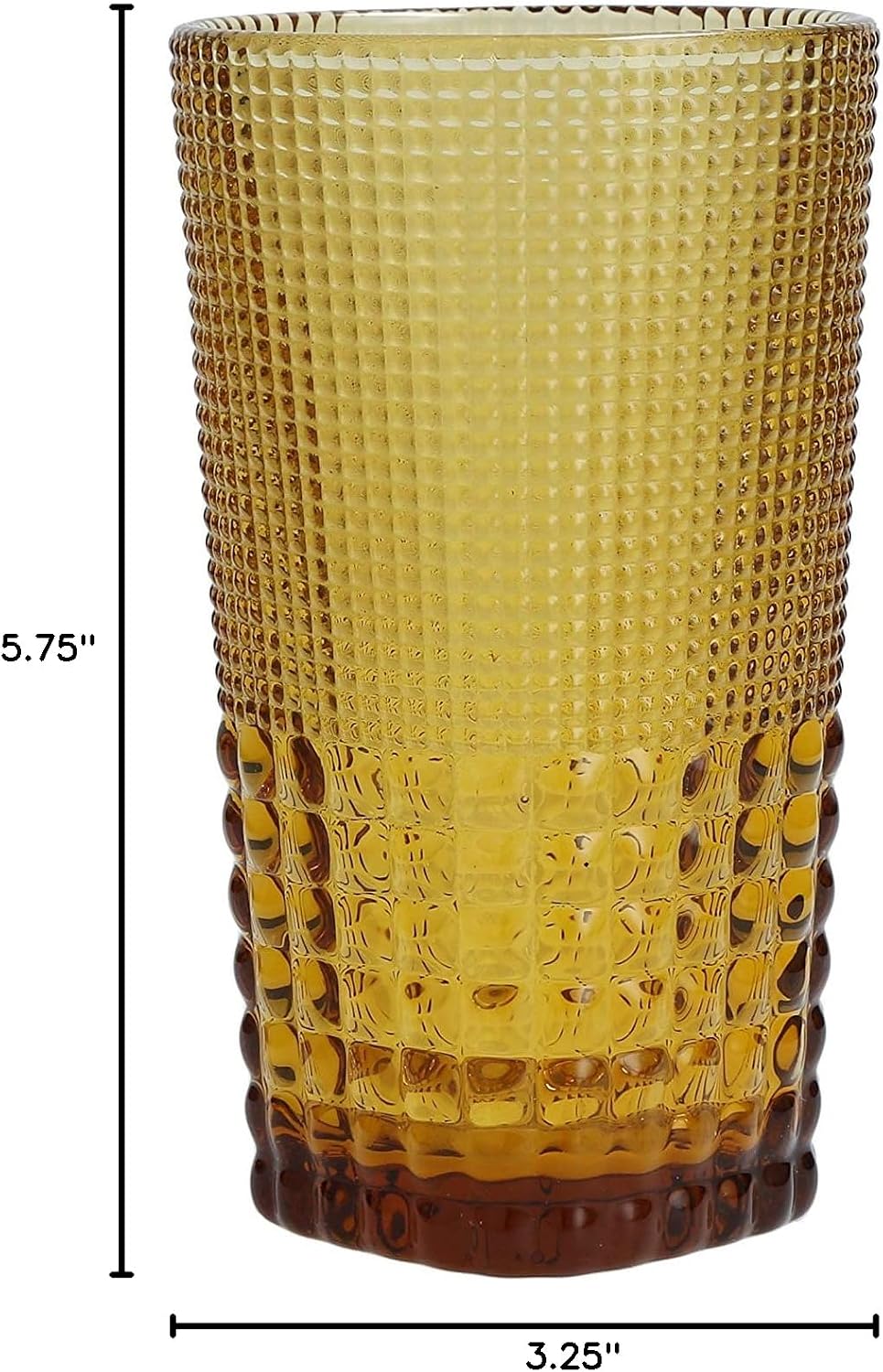 Fortessa Malcolm Iced Beverage Coctail Glass, 15-Ounce, Amber