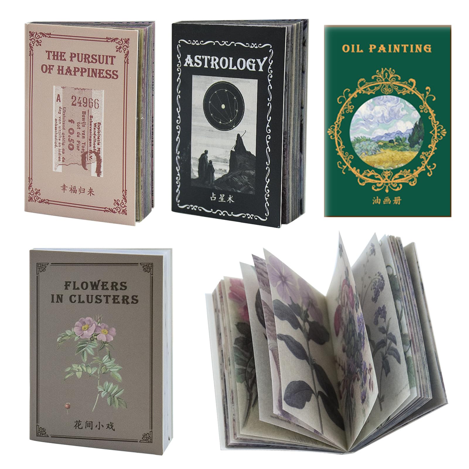 250 Sheets Scrapbook Paper Stickers, Aesthetic Scrapbook Stickers Decorative Scrapbook Paper Vintage Scrapbooking Set Scrapbooking Supplies Junk Journal Supplies Vintage Washi Stickers for DIY Craft