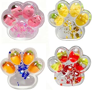 4PCS Taba Squishy, Cat Paw Squeeze Soft Fidget Toys, Stress Relief Novelty for Anxiety, Perfect for Stress and Anxiety Relaxing Toy