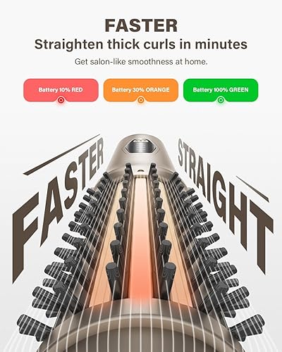 Miniatura 4 de Cepillo alisador de cabello inalámbrico 2 en 1