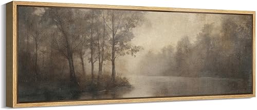 Miniatura 61 de MUDECOR Lienzo enmarcado extra grande para pared, tonos neutros suaves, naturaleza, vida silvestre, antiguo, retro, bellas ilustraciones,