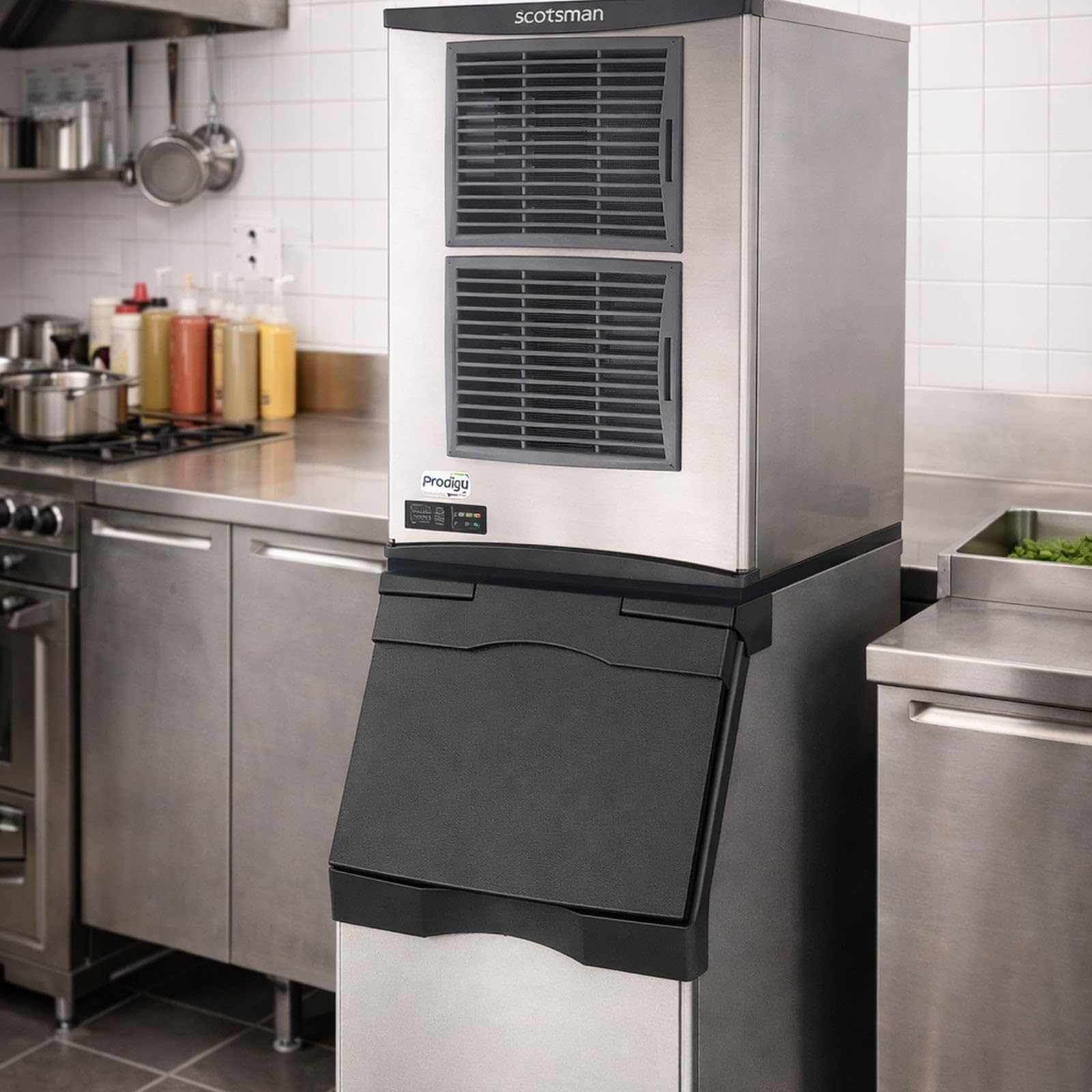 Scotsman Prodigy Plus Flake Ice 22" Ice Maker - 1056 Lb/Day, 370 Lb Storage Bin on Fridge.com - View 5
