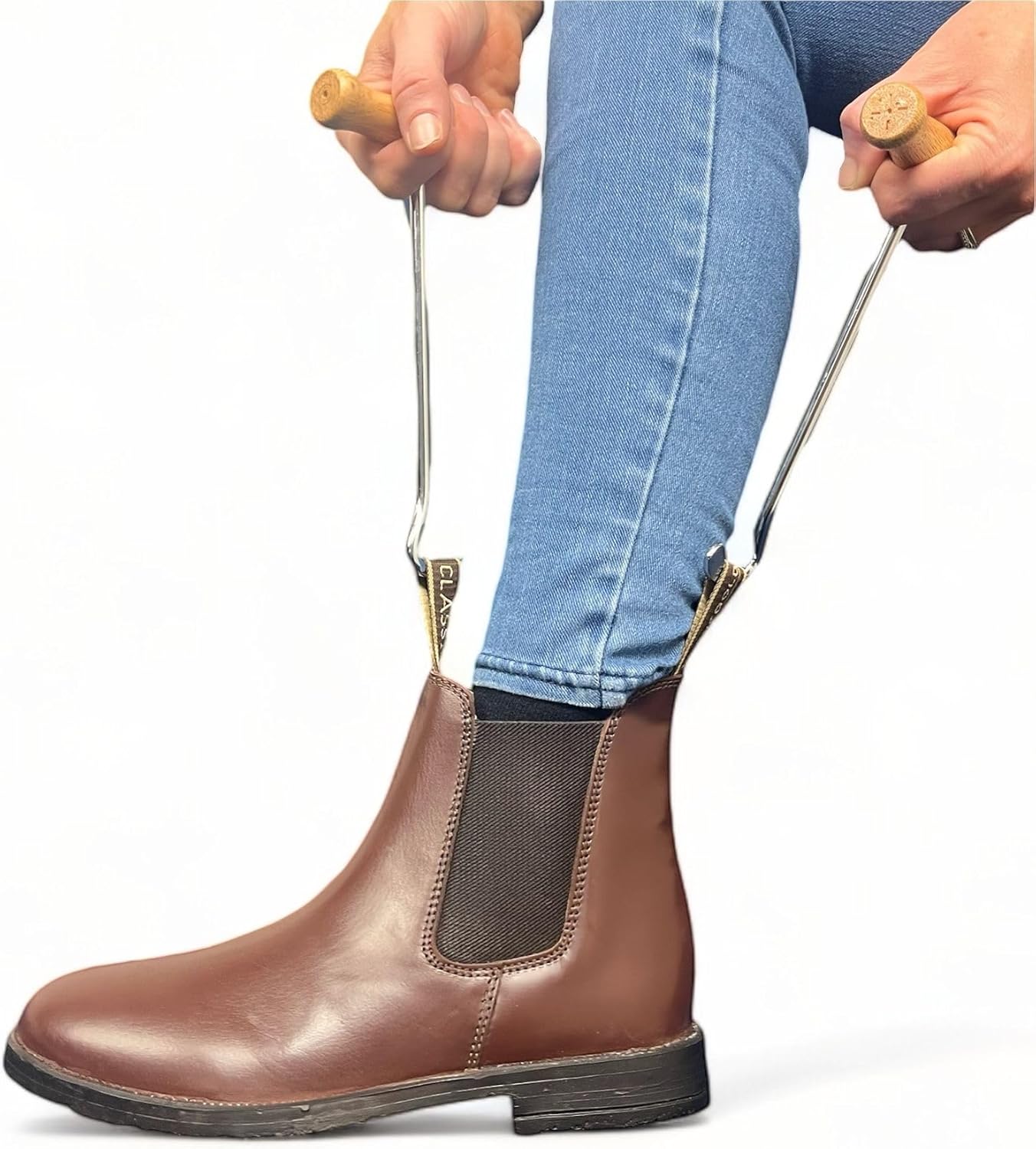 William Hunter Boot Hooks with Wooden Handle & Steel Hooks - Boot Pulls for Cowboy Boots for Men and Women - Durable Design & Comfortable Grip - Image 3