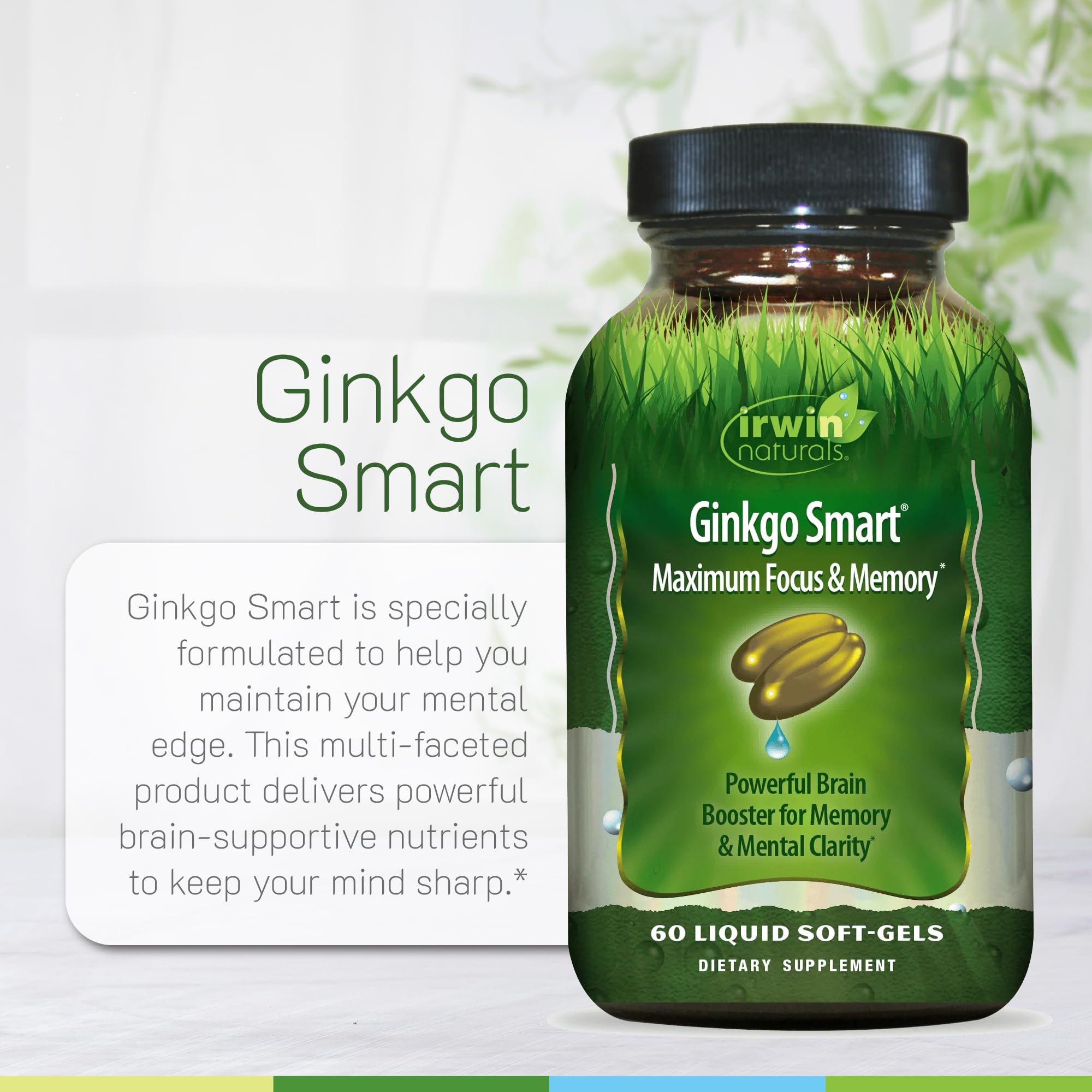 Amazon.com: Irwin Naturals Ginkgo Smart - Brain Supplements for Memory and Focus with Ginkgo Biloba, Acetyl-L-Carnitine, DMAE and BioPerine for Superior Absorption - 60 Liquid Soft-Gels : Health & Household Amazon.com: Irwin Naturals Ginkgo Smart - Brain Supplements for Memory and Focus with Ginkgo Biloba, Acetyl-L-Carnitine, DMAE and BioPerine for Superior Absorption - 60 Liquid Soft-Gels : Health & Household