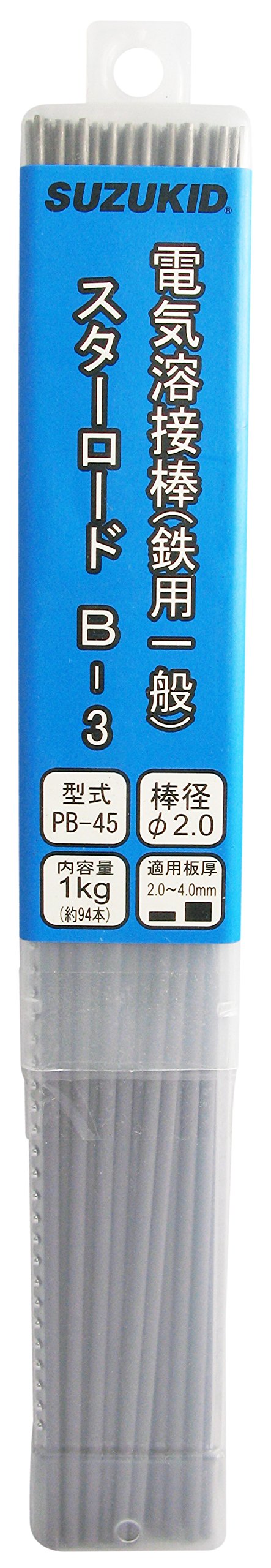 suzukid スズキッド　スターロード　溶接棒　B-1 Z-3 Amazon | SUZUKID 溶接棒 スターロードB-3 一般軟鋼用 2.0φ 1kg PB-45