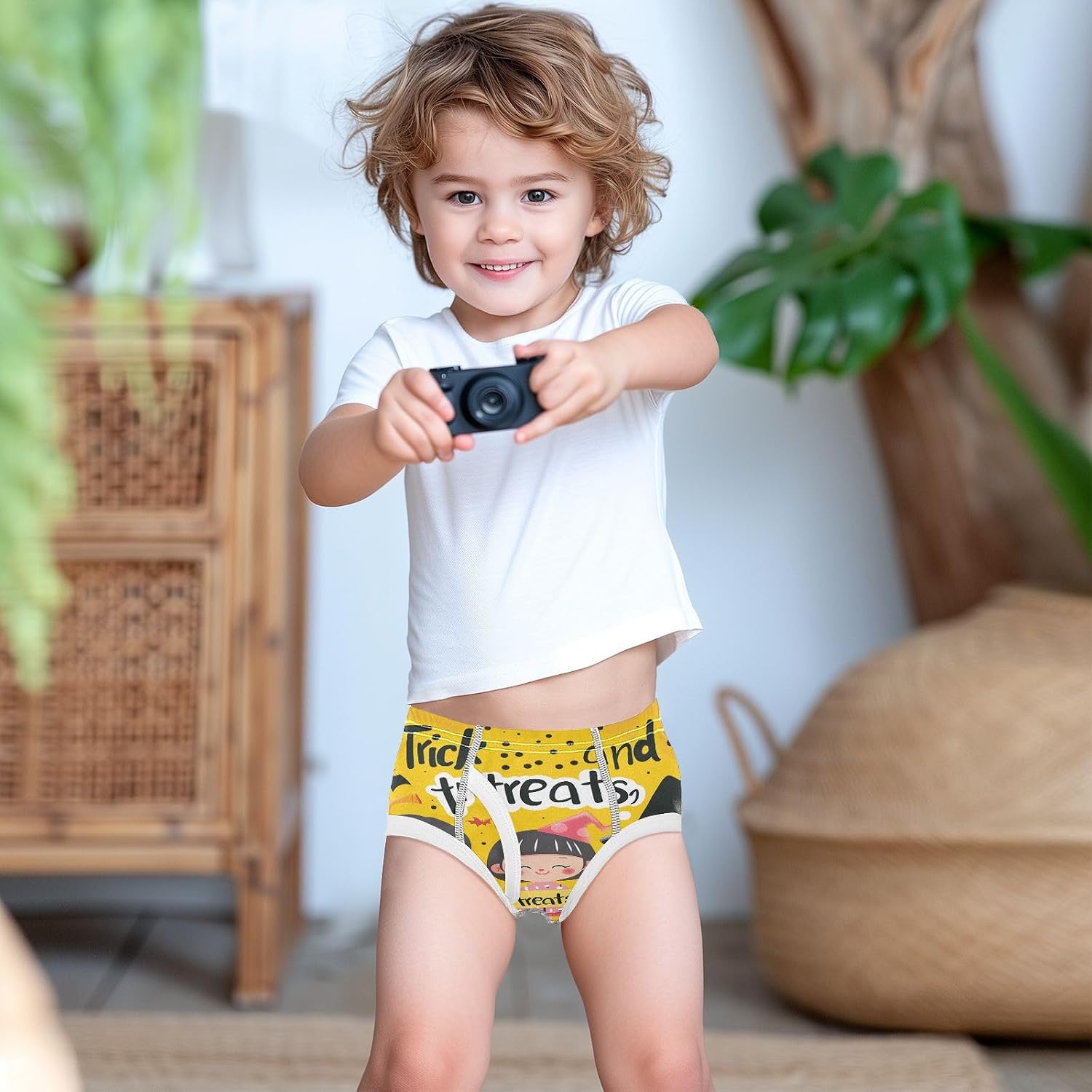 visesunny Boys Potty Training Underwear Halloween Ghost Family Breathe Cotton Briefs Size 2T-8Y for Toddler
