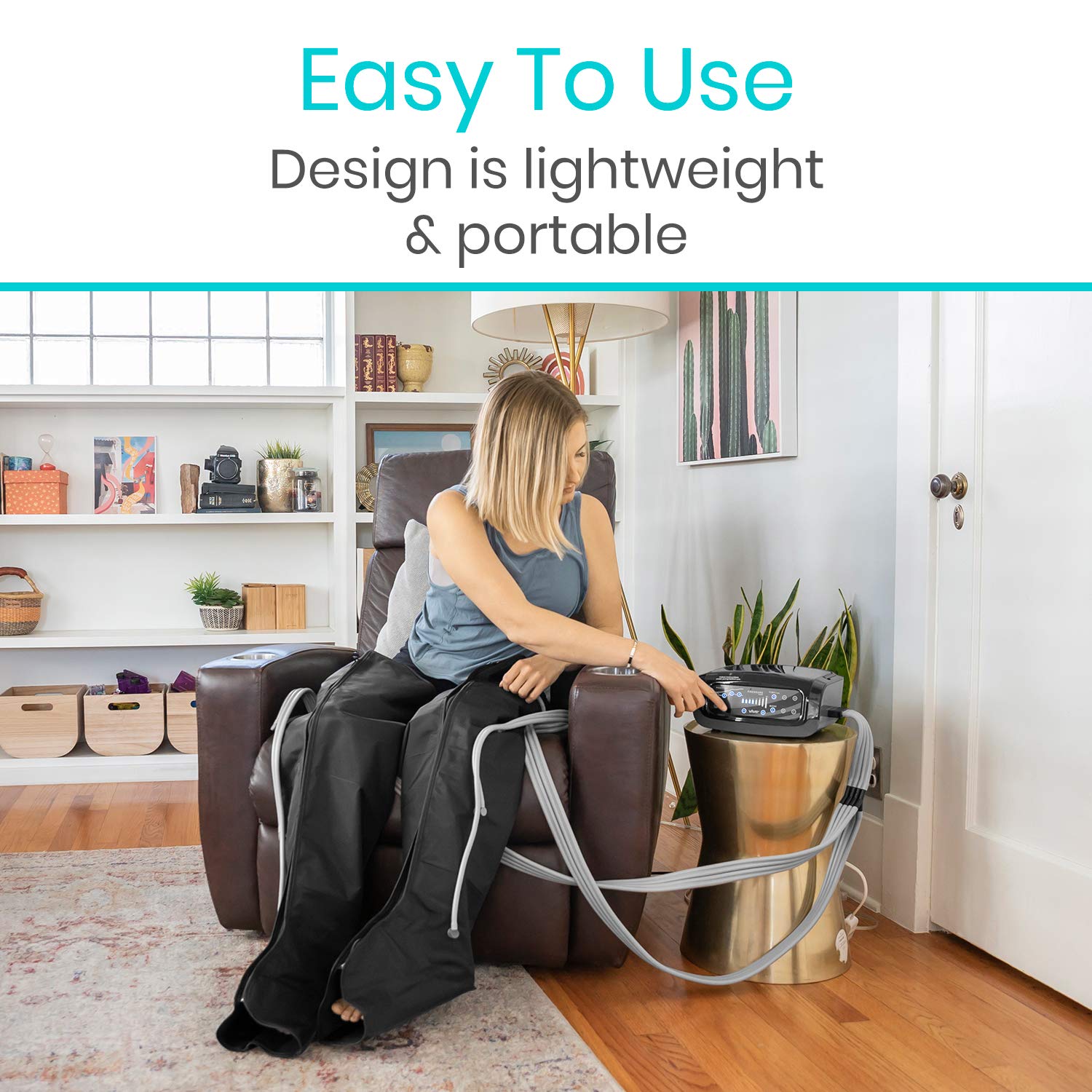 Sequential Compression Device by Vive Leg Pump Machine for Swelling