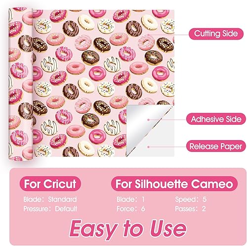 Miniatura 4 de Donut Candy - Vinilo permanente  10 hojas de 12 x 10 pulgadas Sweet Candy Bakes - Vinilo adhesivo autoadhesivo impermeable