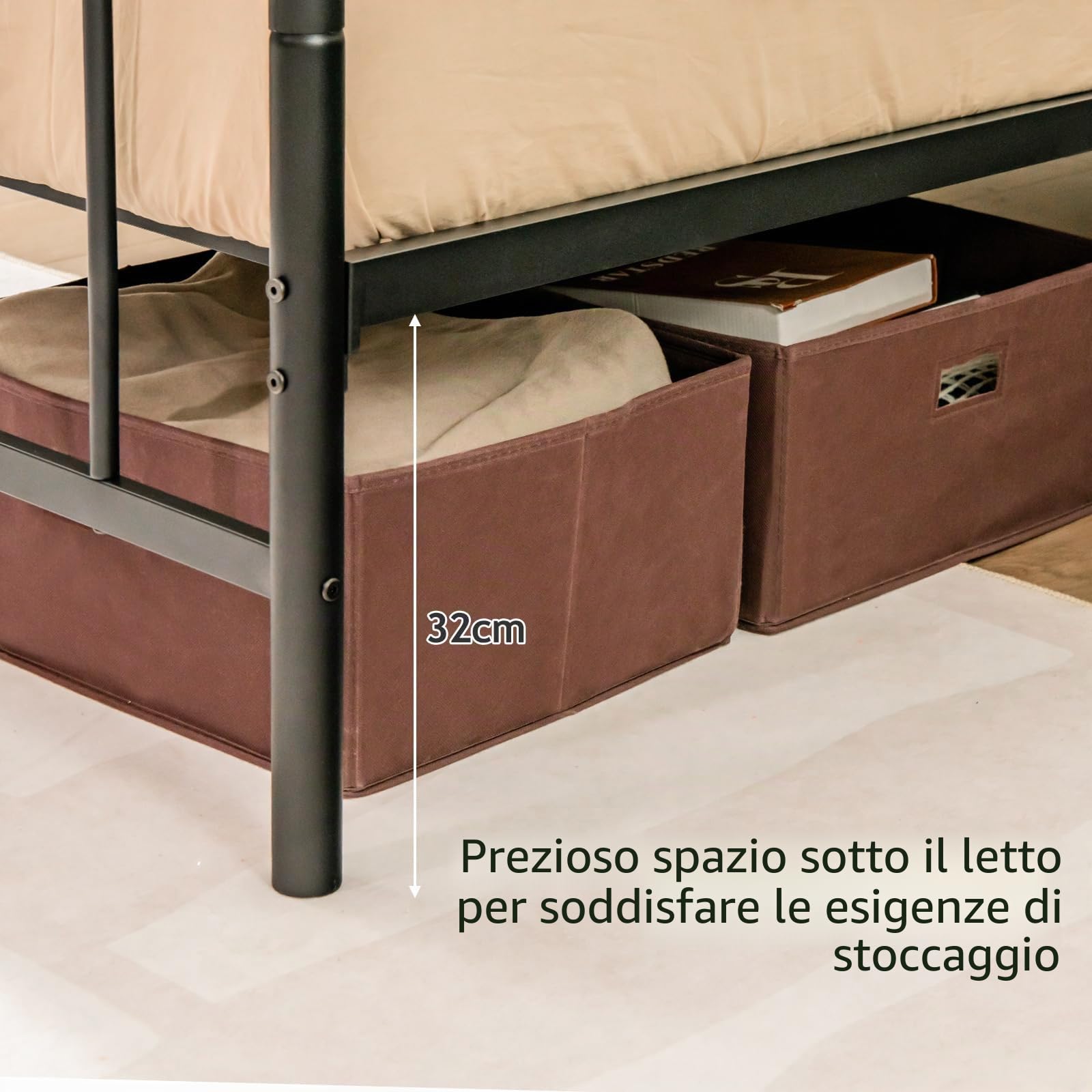 LIFEZEAL Struttura Letto Matrimoniale, alla Francese, 140x200cm, Ferro Battuto, Max 300 kg, Telaio Letto a Doghe, Una Piazza e Mezza, Rete, Base, con Testiera, per Adulti, Camera da Letto, Moderno