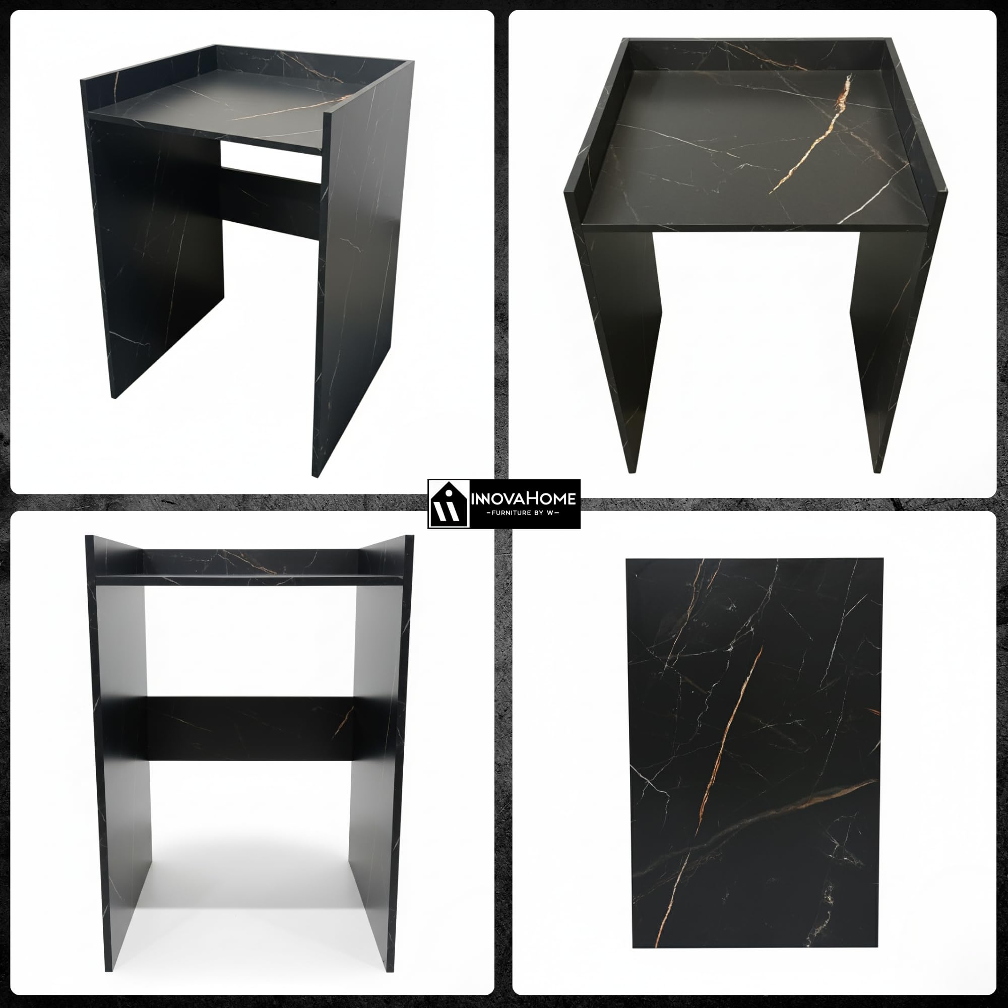 INNOVAHOME Armario para Lavadora Robusto 18mm - Mueble con Protección Antivibración, Borde Alto y Solución de Almacenaje para Lavadero, 66x97x62cm, San Sebastián