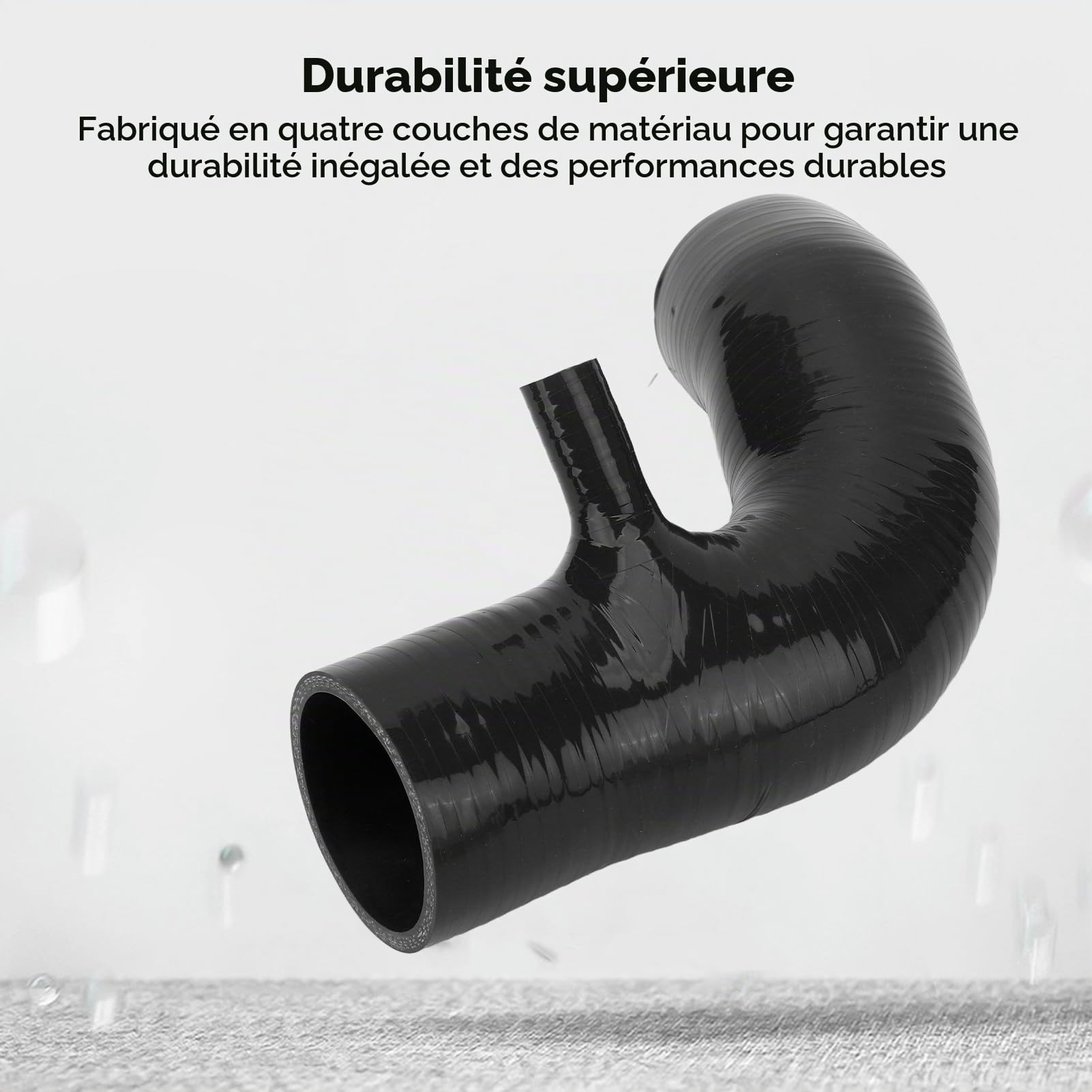 Durite d'admission d'air, Pipe d'admission en Silicone Excellentes Performances pour S R53 (Noir)