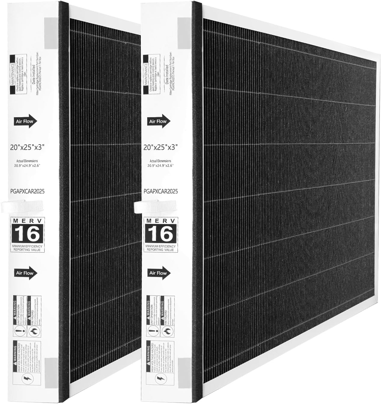 PGAPXCAR1625-A02 Merv16 Furnace Replacement Filter Compatible with Bryant/Carrier PGAPXCAR1625,PGAPXCAR1625-A02,PGAPXCAR1625-A01, AGAPXCAR1625-A02,AGAPXCAR1625-A01,PGAPAXX1625(16x25x3Inches)